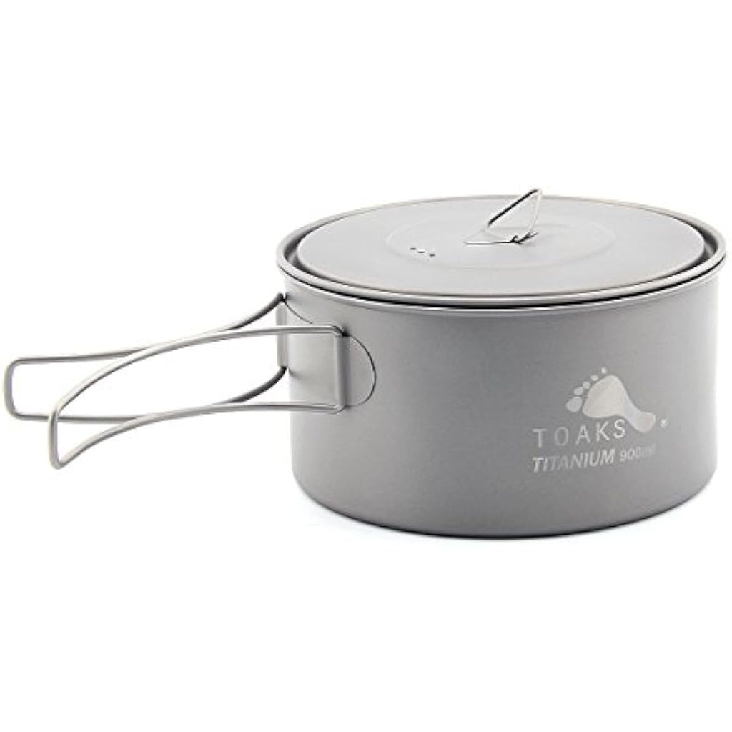 TOAKS Titanium 900ml Ultralight Camping Pot with Lid | POT-900-D130