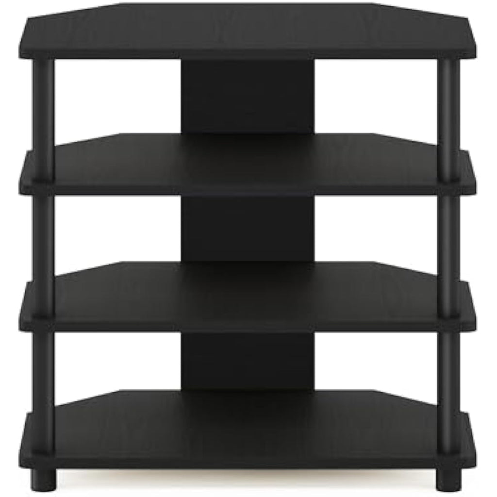 Furinno Econ 4-Tier TV Stand | Blackwood Media Console for 29-Inch TV