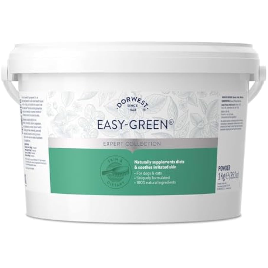 Dorwest Herbs Easy-Green Powder 1kg | Raw Diet Supplement for Dogs