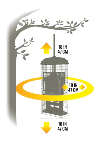 Squirrel Buster Suet Bird Feeder – Squirrel-Proof with 2 Cake Trays