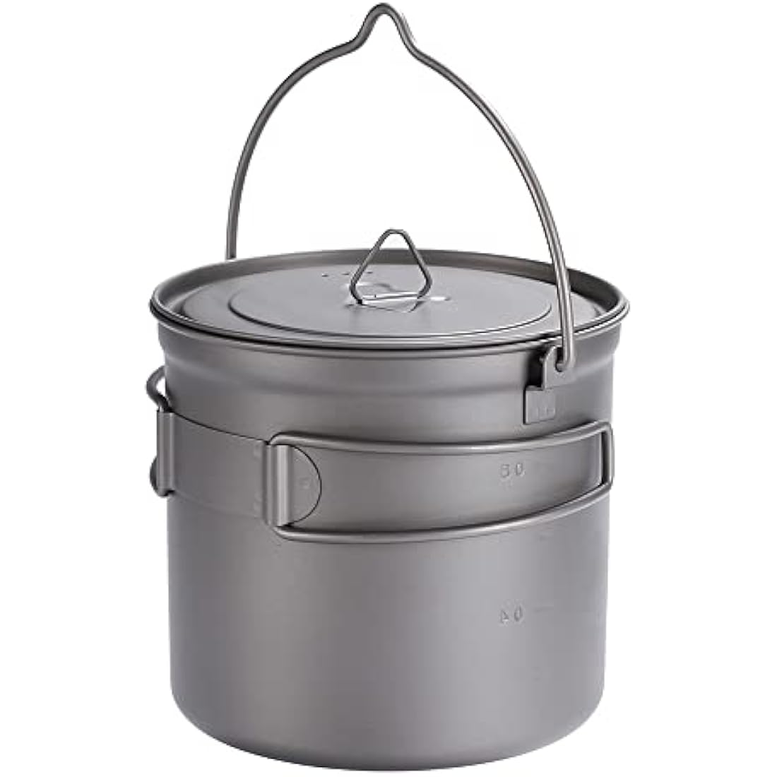 TOAKS Titanium Hanging Pot with Bail Handle | Ultralight Camping Gear