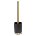 Tiger Tune Freestanding Toilet Brush and Holder | Brushed Brass & Black