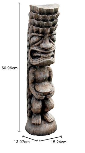 Design Toscano Taki Tiki God Statue – Hand-Painted Polynesian Luau Decor