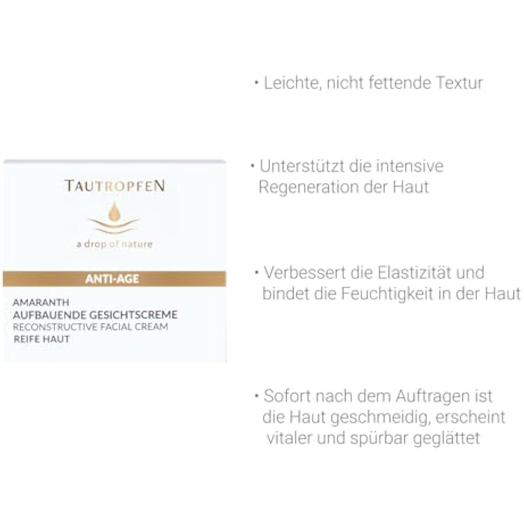 Tautropfen Amaranth Reconstructive Facial Cream for Mature Skin - 50ml