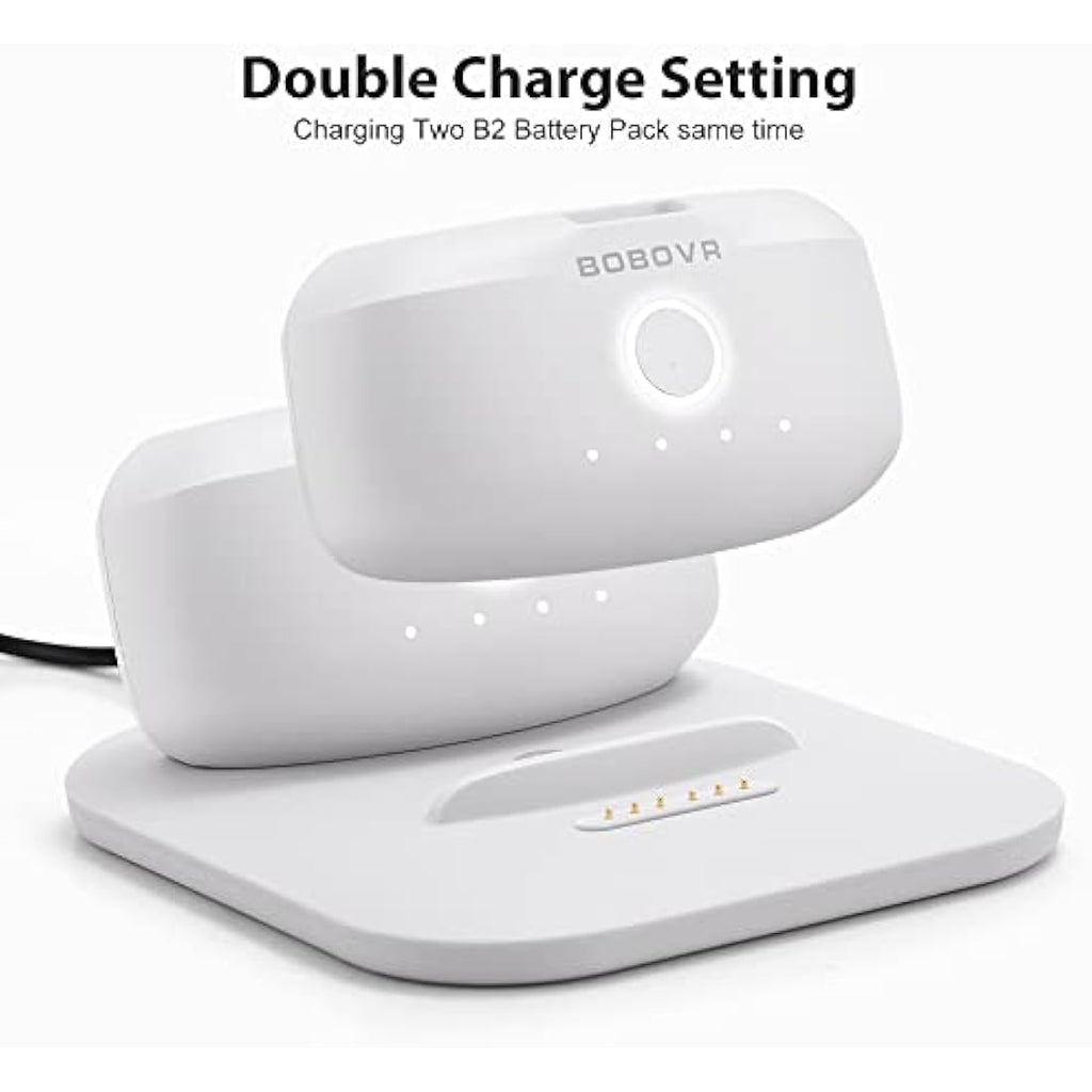 BOBOVR Twin Charger Station | Magnetic Dual Dock for B2 Battery Packs