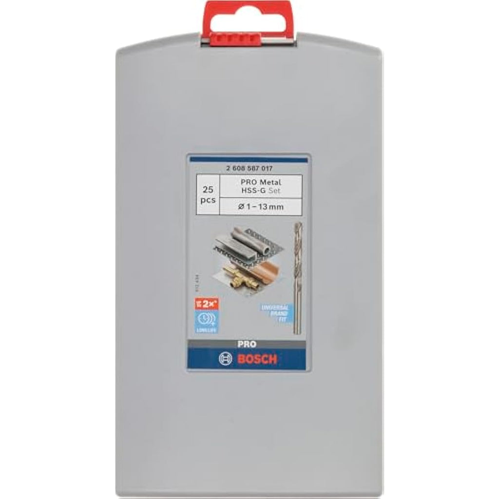 Bosch Professional 25pc HSS-G Metal Drill Bit Set | 1-13mm for Steel