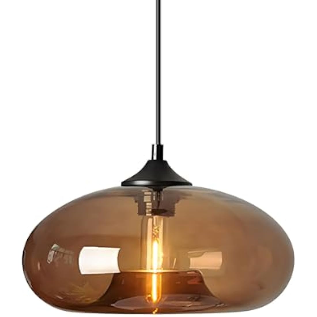 Jolof Store Industrial Glass Pendant Light – Vintage E27 Hanging Lamp