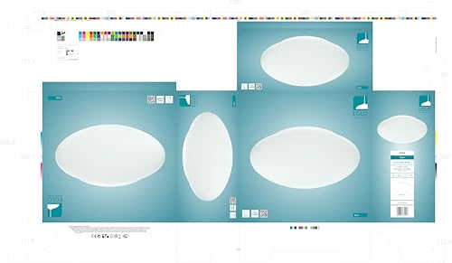 EGLO Ella Modern Metal Ceiling Light – White Opal Glass E27 Lamp