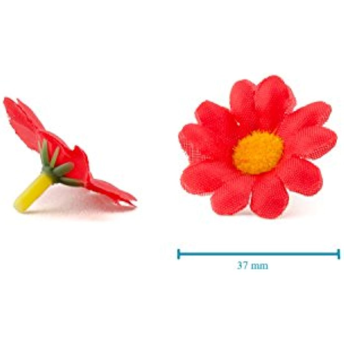 Artificial Gerbera Daisy Flower Heads for DIY Crafts, Red