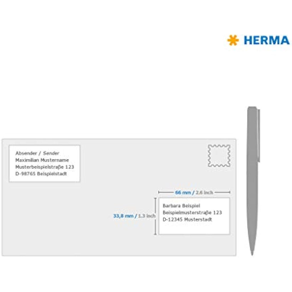 HERMA White Address Labels | 66 x 33.8 mm A4 Printer Stickers | 4800 Pack