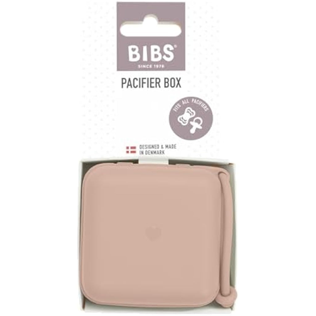BIBS Pacifier Box and Steriliser Case with Strap - Blush | BPA-Free