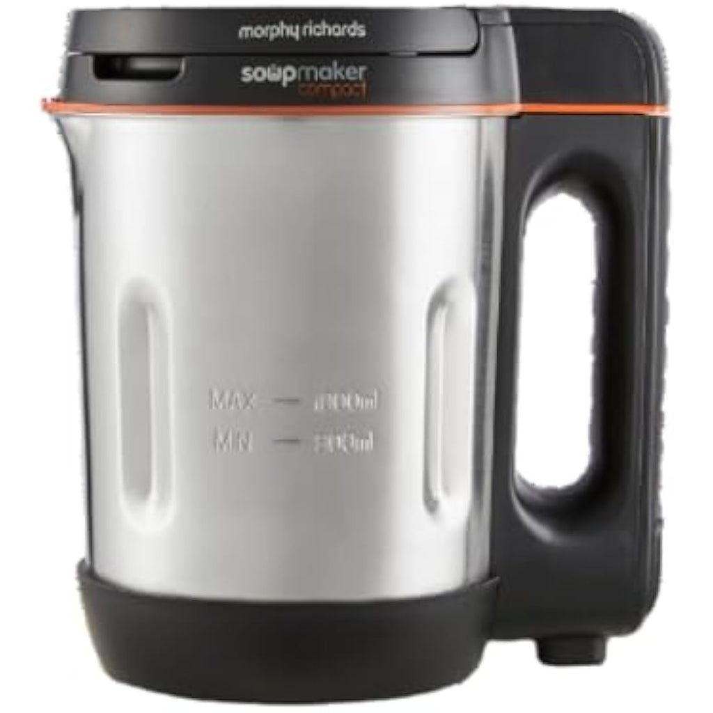 Morphy Richards Compact Soup Maker | 1L Blend & Cook | Black & Steel