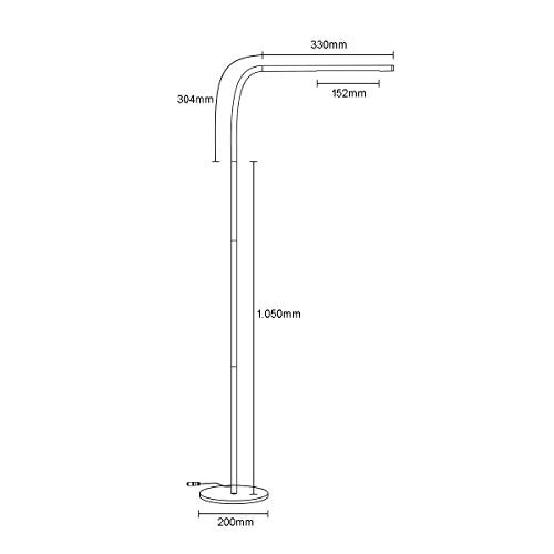 LIGHTEU LED Floor Lamp – 6W Dimmable Reading Light with Touch Sensor