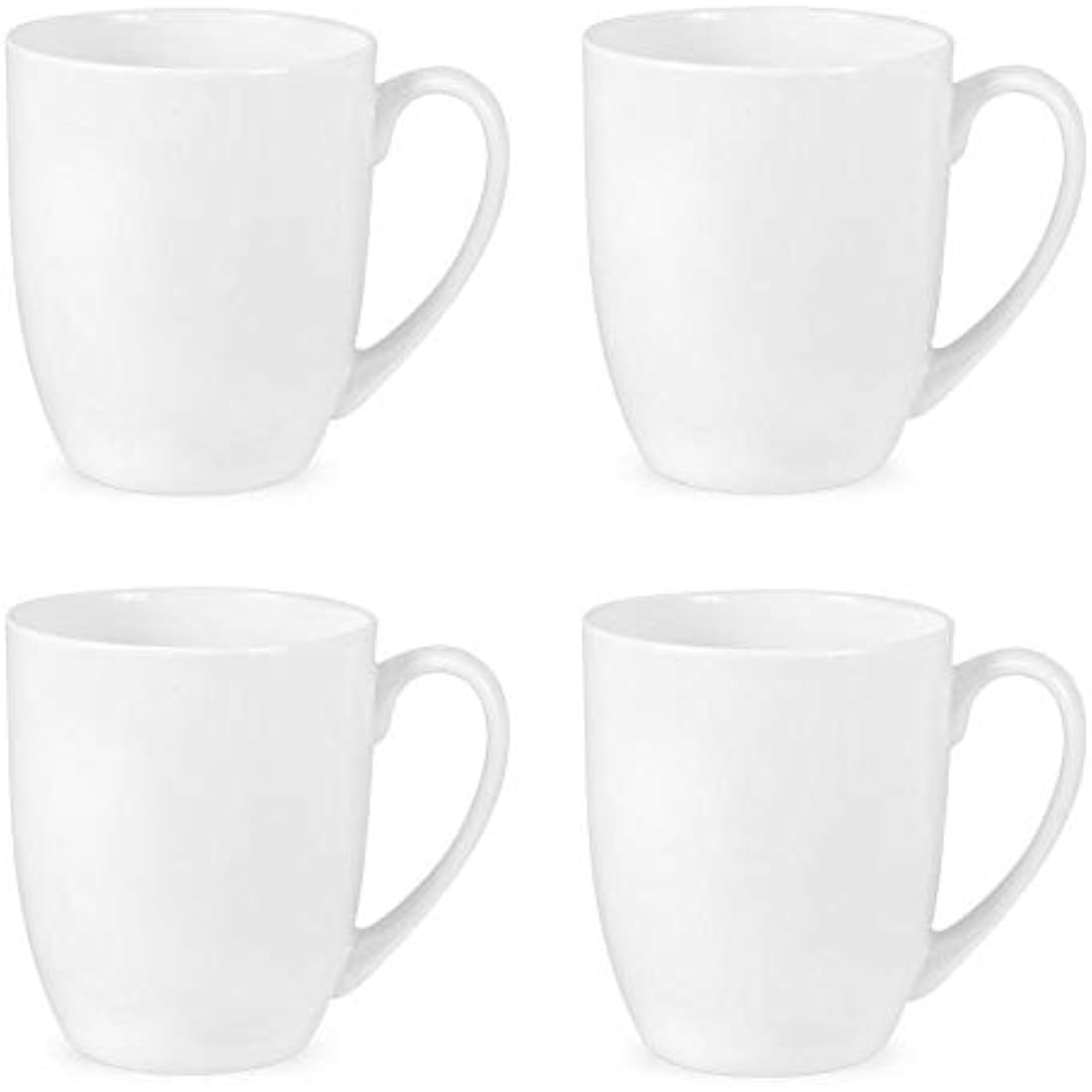 Royal Worcester Serendipity White Ceramic Coffee Mugs, 350ml - Set of 4