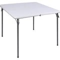 REDCAMP 34" Folding Card Table | Portable Square Picnic Table, White