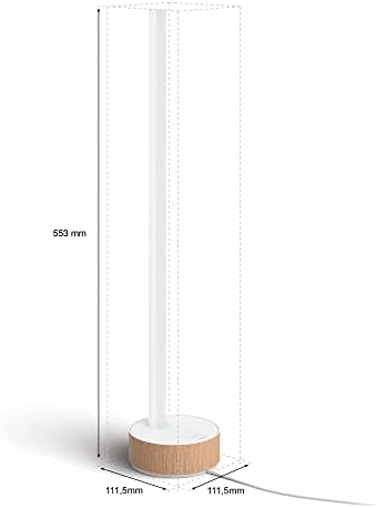 Philips Hue Gradient Signe Smart Table Light – Oak Finish LED Lamp