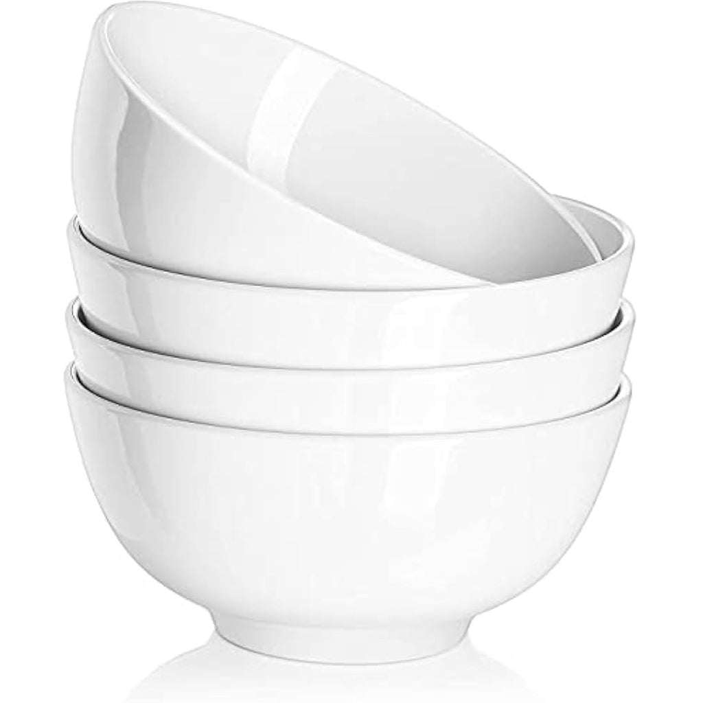 DOWAN Porcelain Soup Bowls - 1150ml Large Deep Ramen Bowl Set of 4