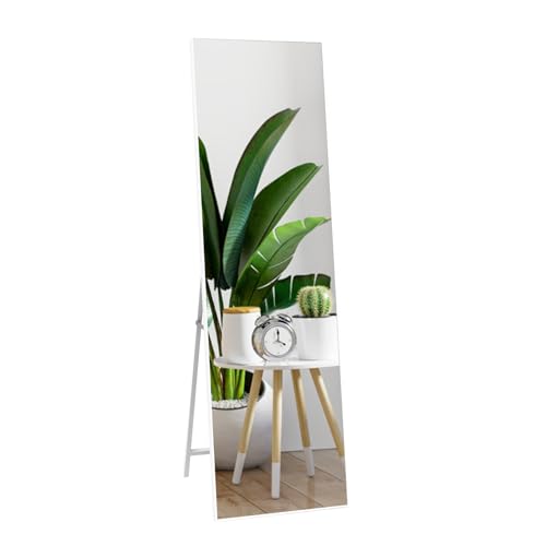 Vasemouh Full Length Mirror – 55x16in White Wall or Floor Standing