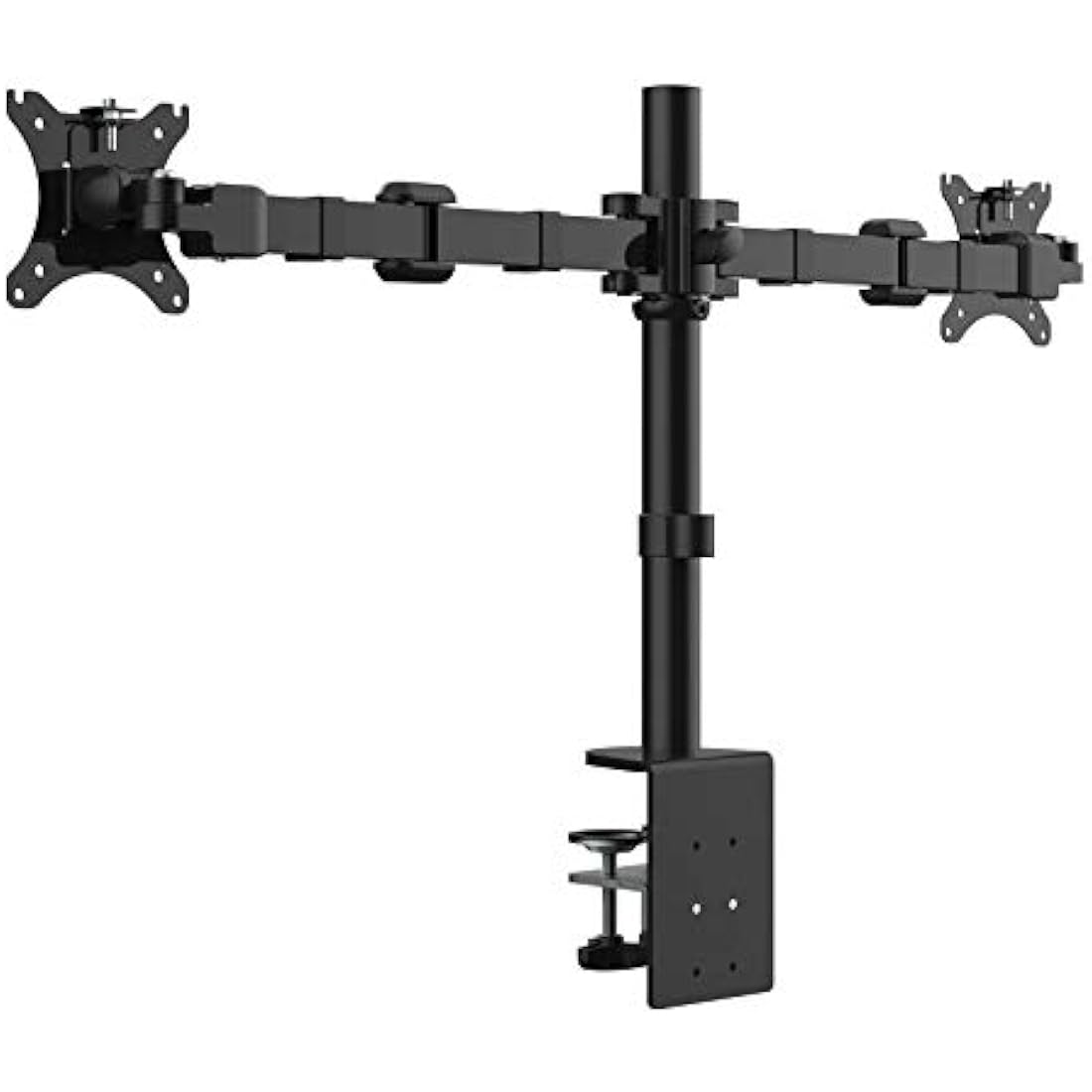 FLEXIMOUNTS Dual Arm Monitor Mount – Full Motion Desk Stand for 10-27" LCD
