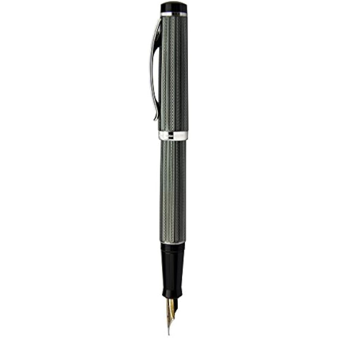 Xezo Incognito Fountain Pen | Extra Fine Nib | Zinc Green & Platinum