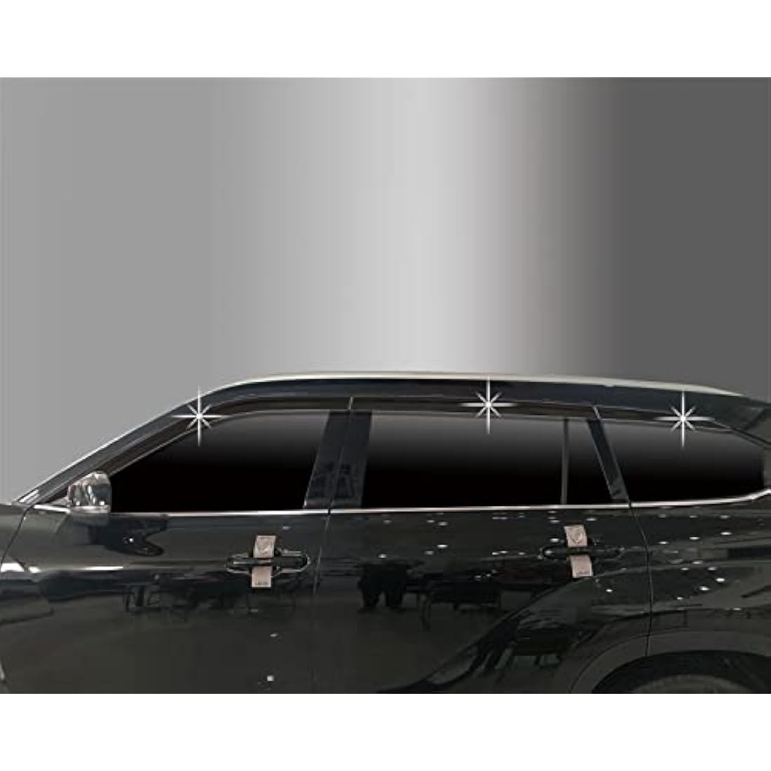Auto Clover Wind Deflectors for Toyota Highlander 2021+ | 6-Piece Set