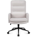 Youhauchair Faux Cashmere Desk Chair – High Back Swivel Office Chair, Cream