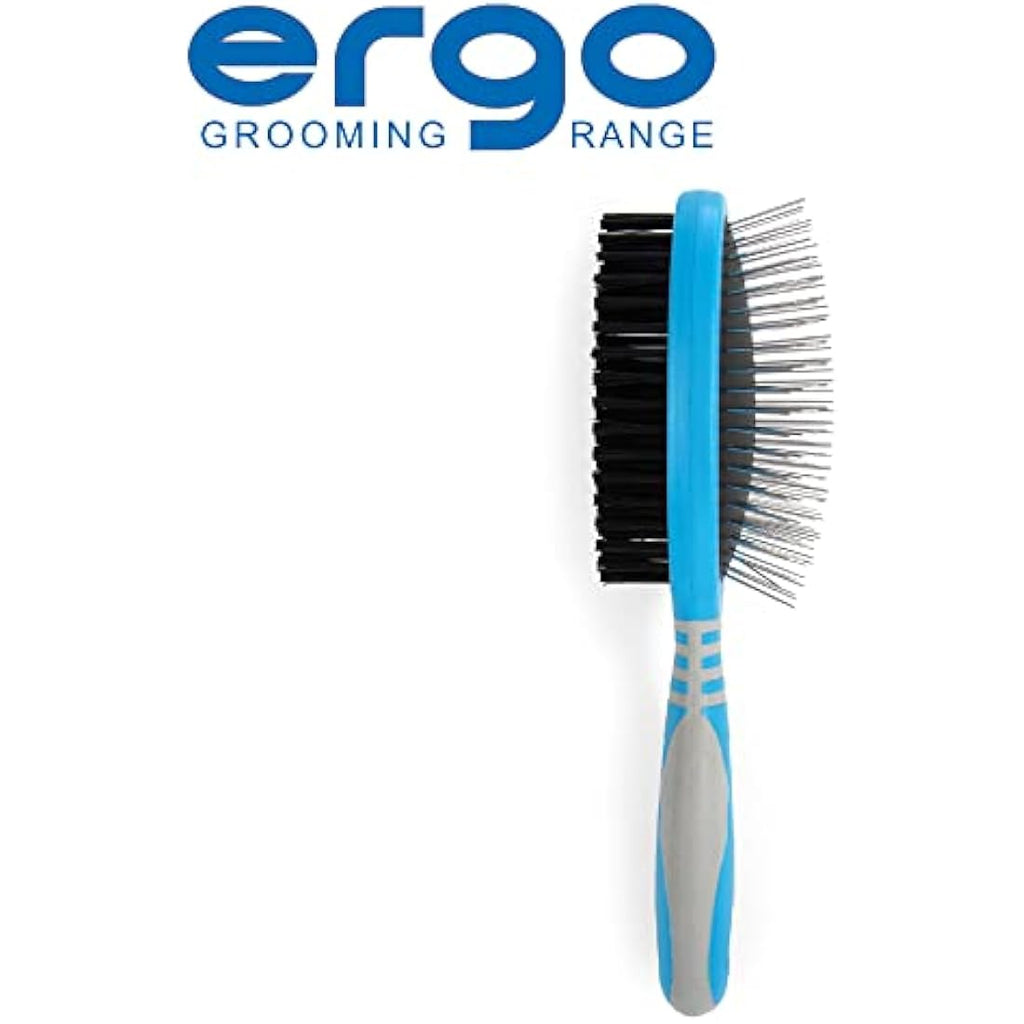 Ancol Ergo Double Sided Pet Brush – Detangling Pin and Bristle Tool