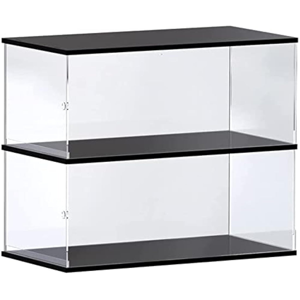 Nynelly 2-Shelf Acrylic Display Case for 1/8 Scale Model Cars - Black