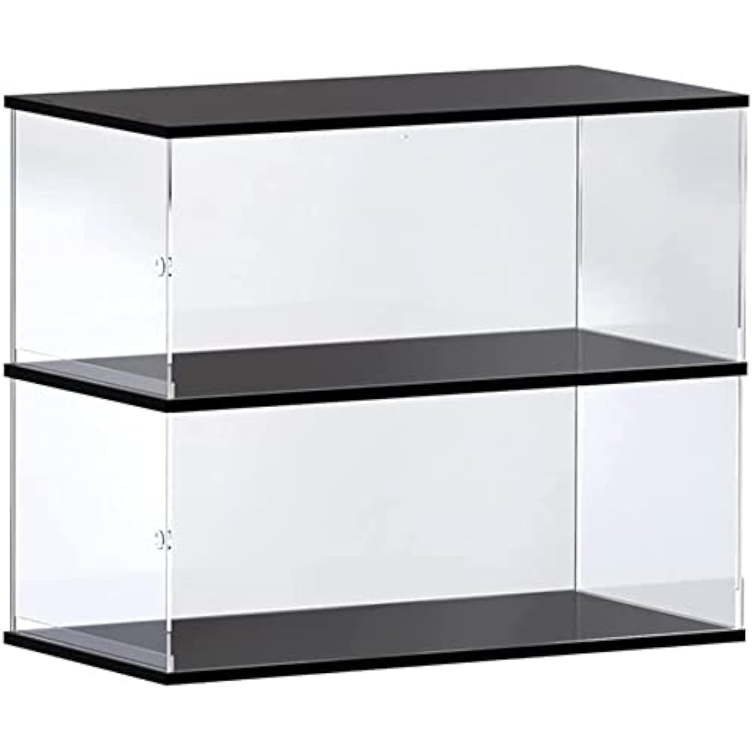 Nynelly 2-Shelf Acrylic Display Case for 1/8 Scale Model Cars - Black