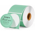 MUNBYN 2" Green Round Thermal Sticker Labels | 50x50mm Circle Roll
