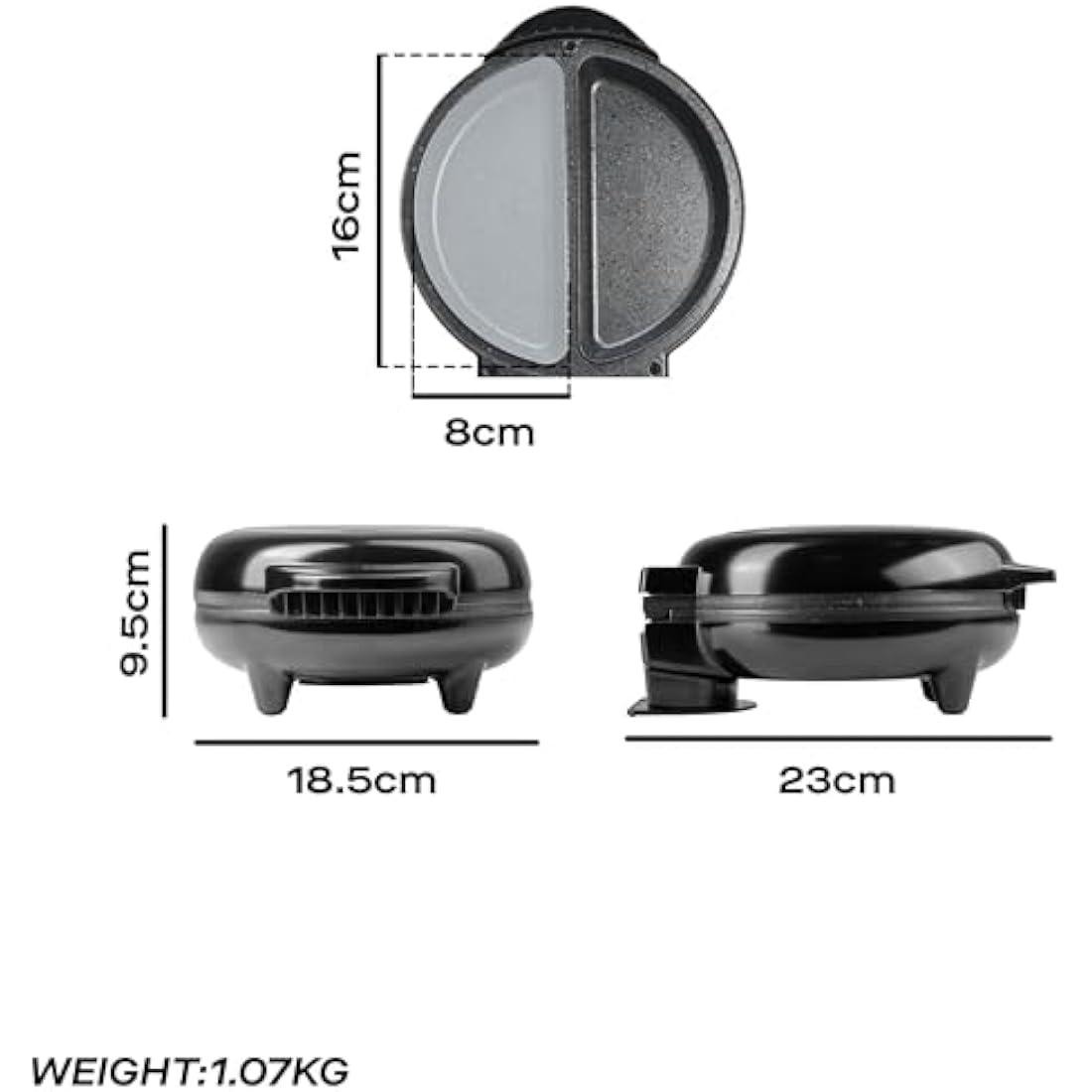 Daewoo Deep Fill Omelette Maker – Dual Non-Stick Electric Cooker, 750W