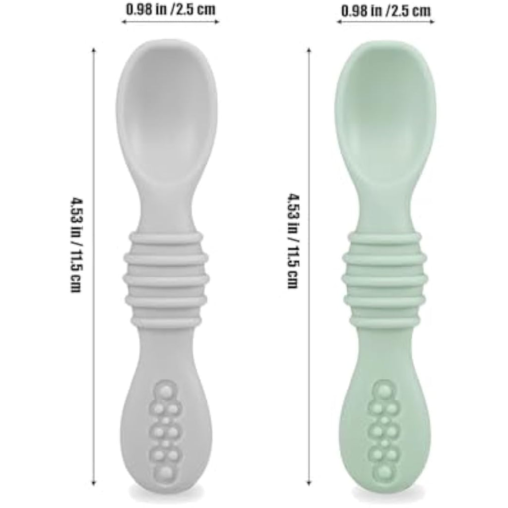 PandaEar Silicone Suction Plates and Spoons Set for Baby Weaning