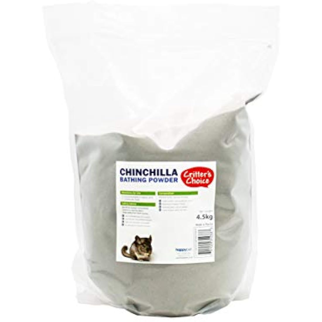 Critter's Choice Chinchilla Bathing Powder – Mineral Sand & Calcium 4.5kg