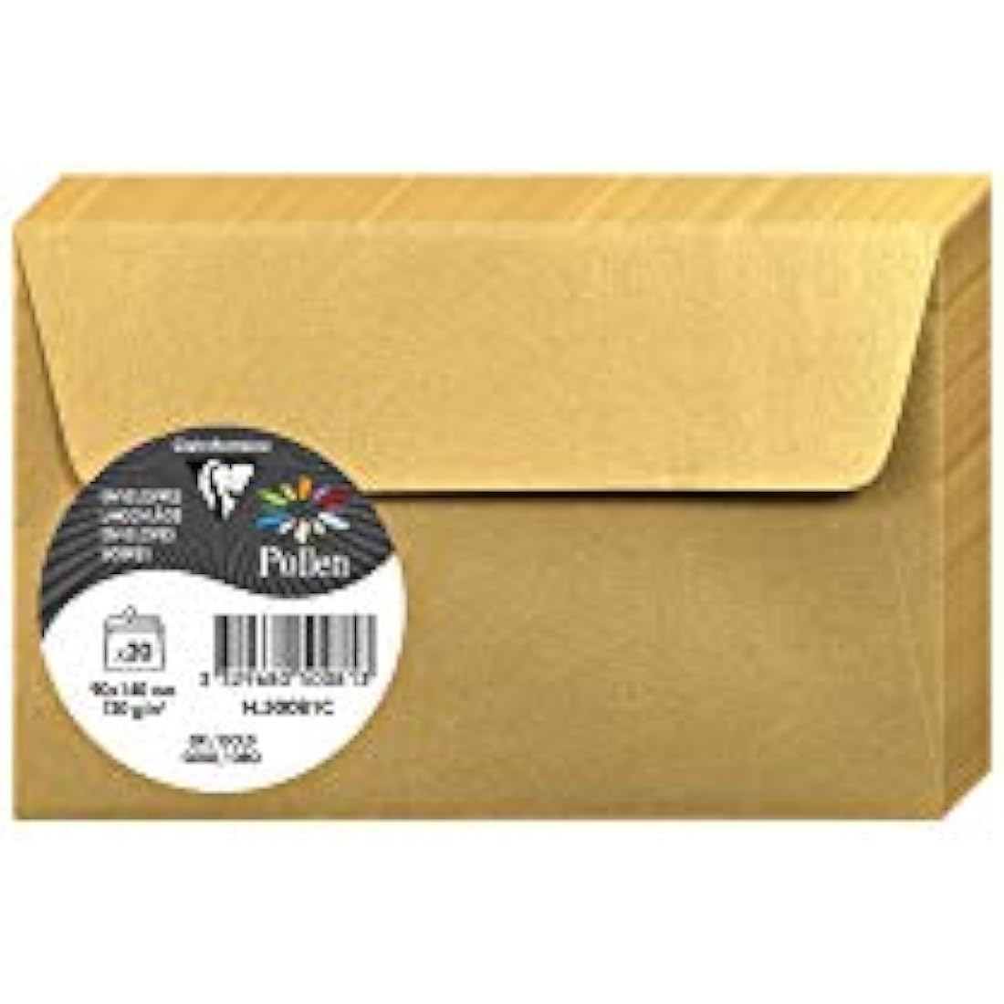Clairefontaine Pollen Iridescent Gold Envelopes – 90x140mm (20 Pack)
