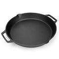 Onlyfire 13.8" Cast Iron BBQ Grill Pan – Pre-Seasoned Pizza & Frying Pan