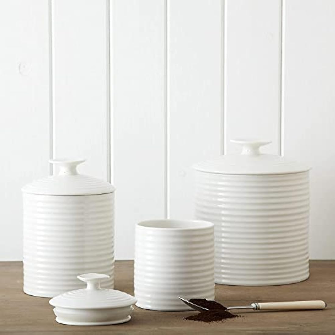 Sophie Conran for Portmeirion Ceramic Storage Jar | White Kitchen Canister