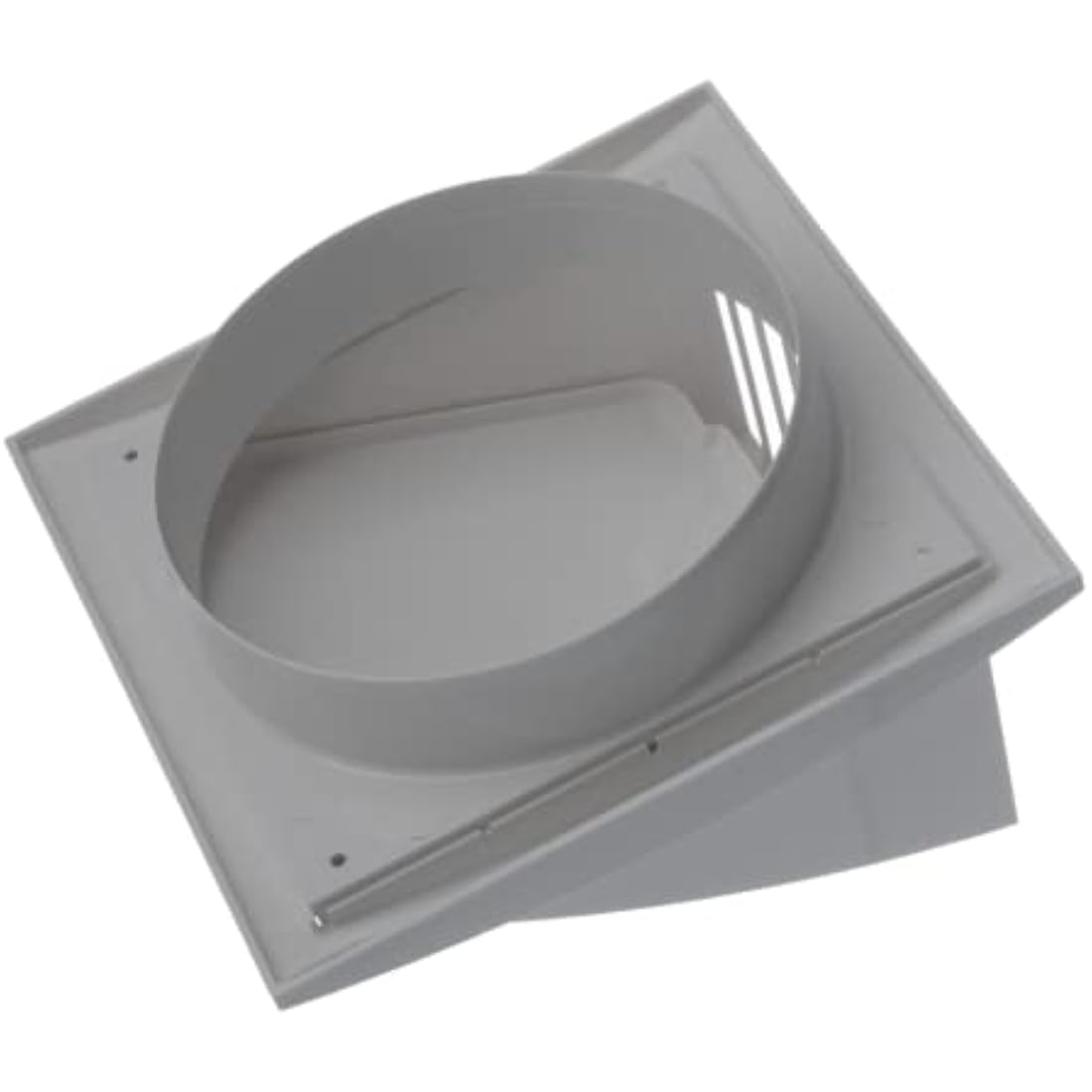 Jolof Store 150mm Cowled Duct Cover with Gravity Flap - White ABS