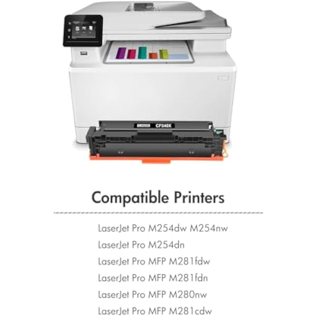 HP 203X Compatible Toner Cartridges for M281fdw M254dw | 4-Pack