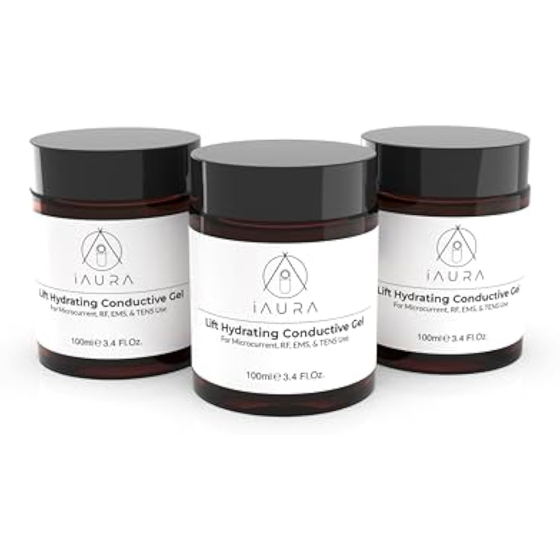 iAURA LIFT Hydrating Conductive Gel with Hyaluronic Acid - 3 Pack