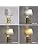 Jolof Store Modern Wall Sconces Set of 2 | White Fabric & Brushed Brass