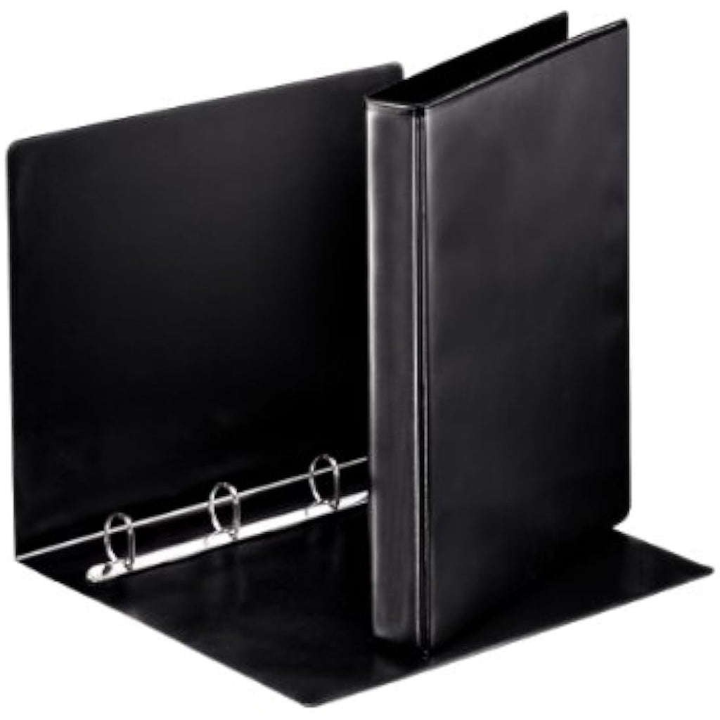 Esselte A4 4-Ring Binder | Durable Black PP Folder | 190 Sheet Capacity