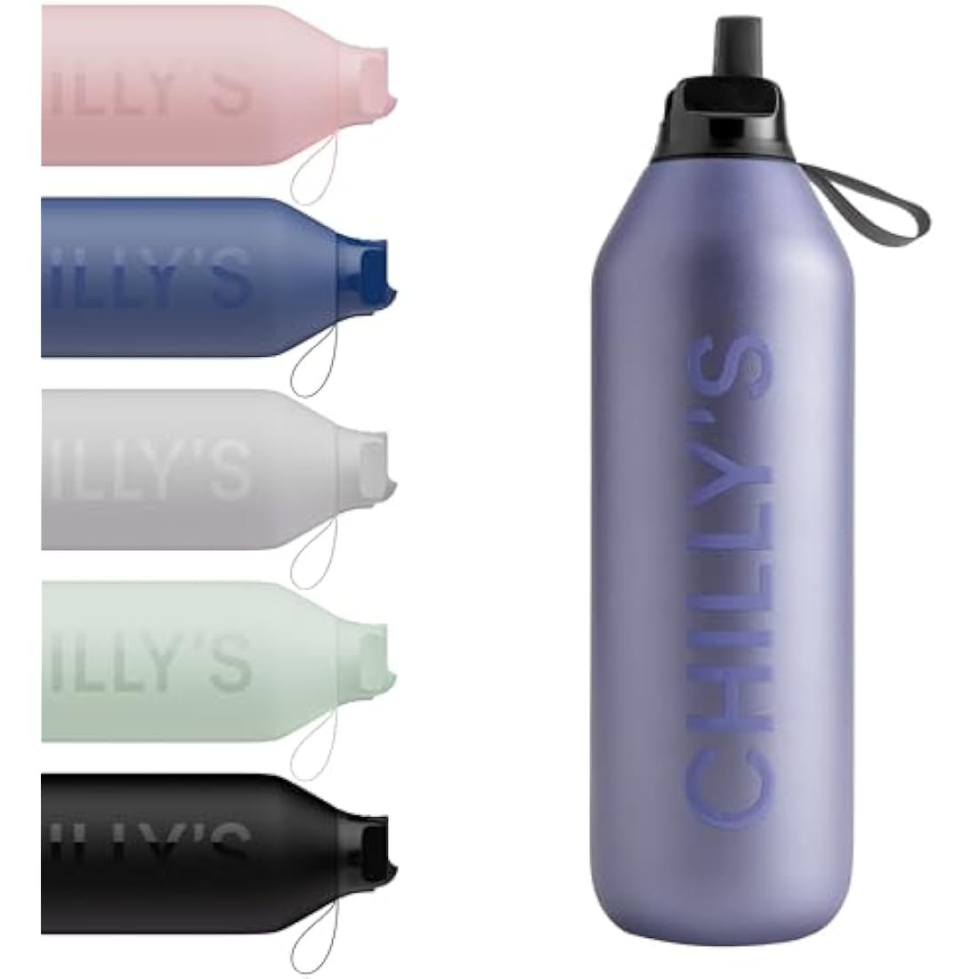 Chilly's Series 2 Flip Water Bottle – Insulated Stainless Steel, 1L