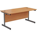 Office Hippo Heavy Duty Cantilever Desk - Beech/Silver, 120cm x 80cm