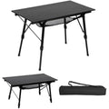 Portal Aluminum Folding Camping Table – Adjustable Height Roll Up Top