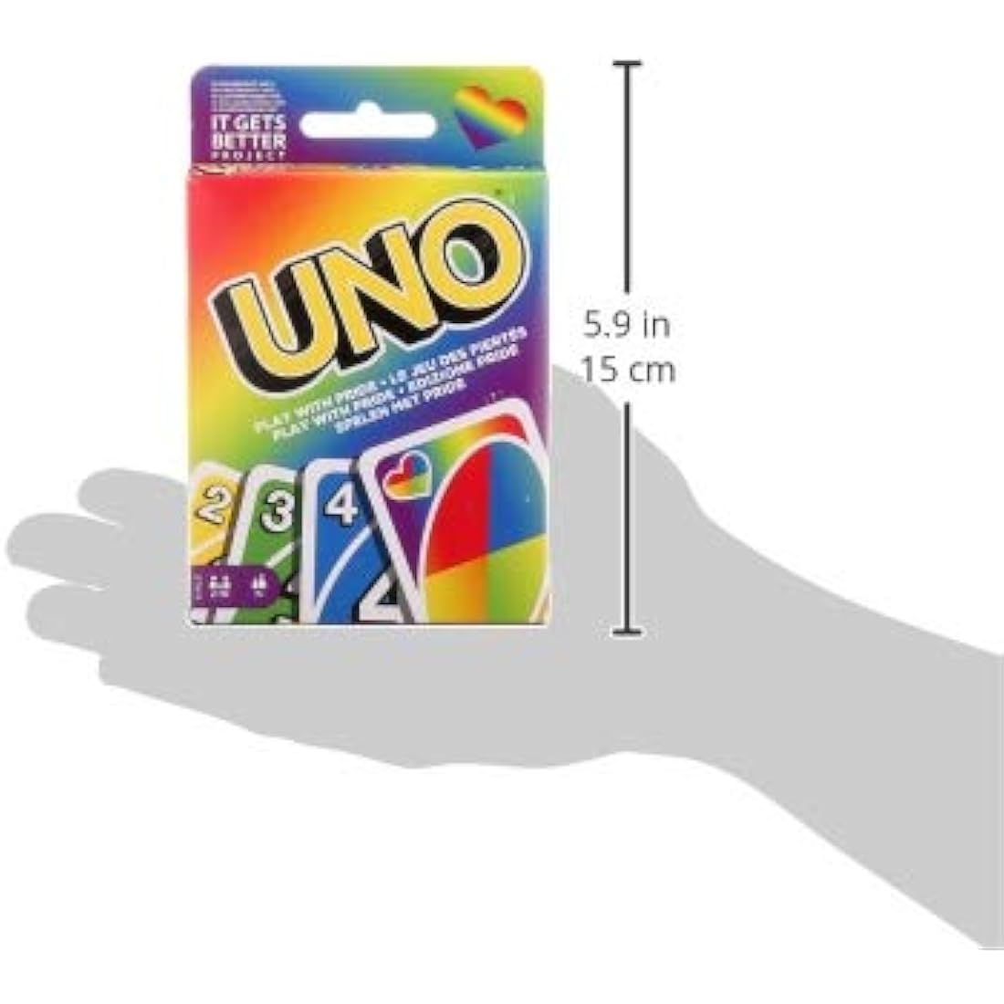 UNO Pride Edition Card Game - Rainbow Flag Board Game by