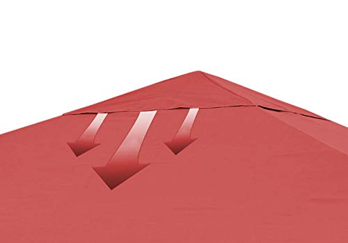 Quick-Star Gazebo Replacement Roof 3x3m – Terracotta PVC Coated Cover