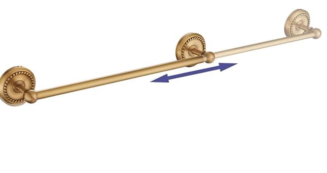 Adjustable Towel Rail – Brushed Gold Space Aluminum Rack