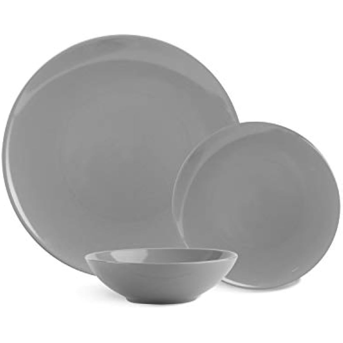 Jolof Store 18-Piece Stoneware Dinnerware Set | Smokey Grey, Service for 6