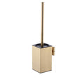 JIUJ Wall-Mounted Stainless Steel Toilet Brush & Holder – Square Gold