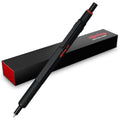 rOtring 600 Gel Pen | 0.5mm Black Ink | Black Metal Body Refillable Pen